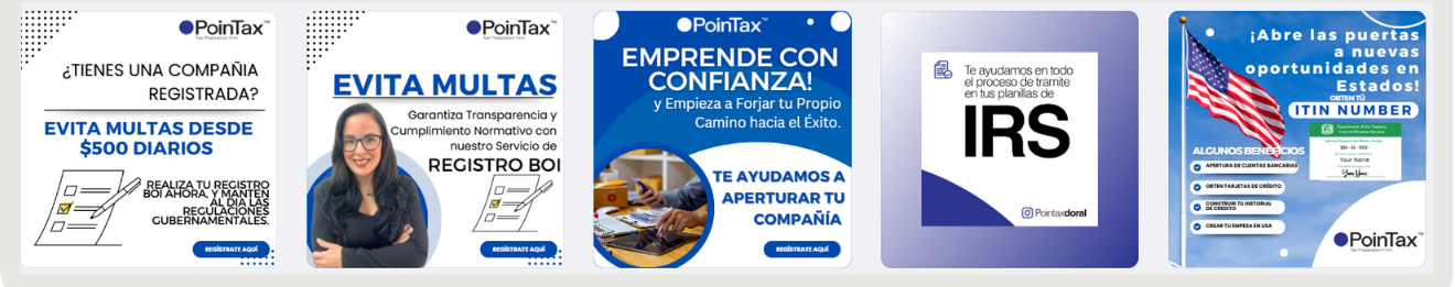 Diseños para PoinTax — Registro BOI, IRS y apertura de empresa